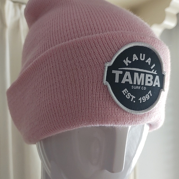 TAMBA SURF CO. | Pink Winter Beanie Hat Limited Edition 25th Anniversary NWOT - Picture 5 of 8